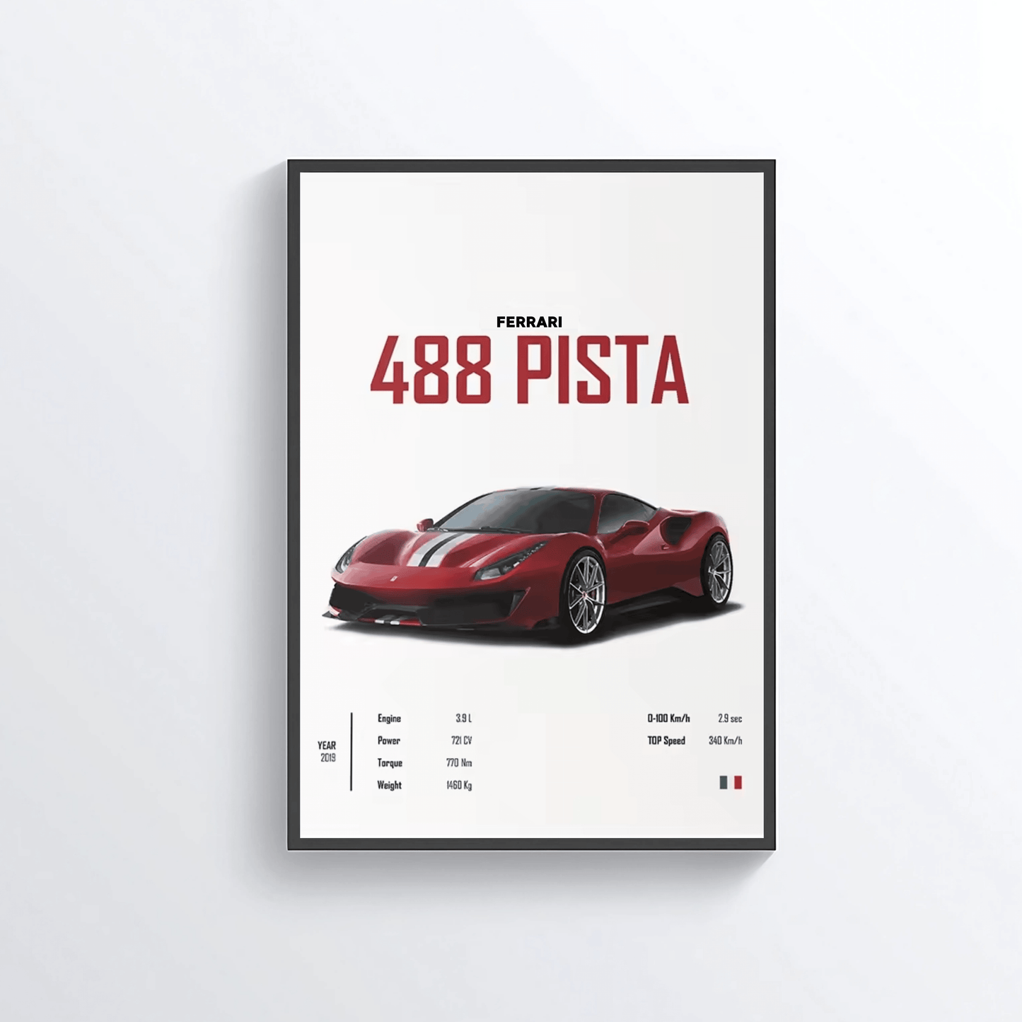 Ferrari 488 Pista colored