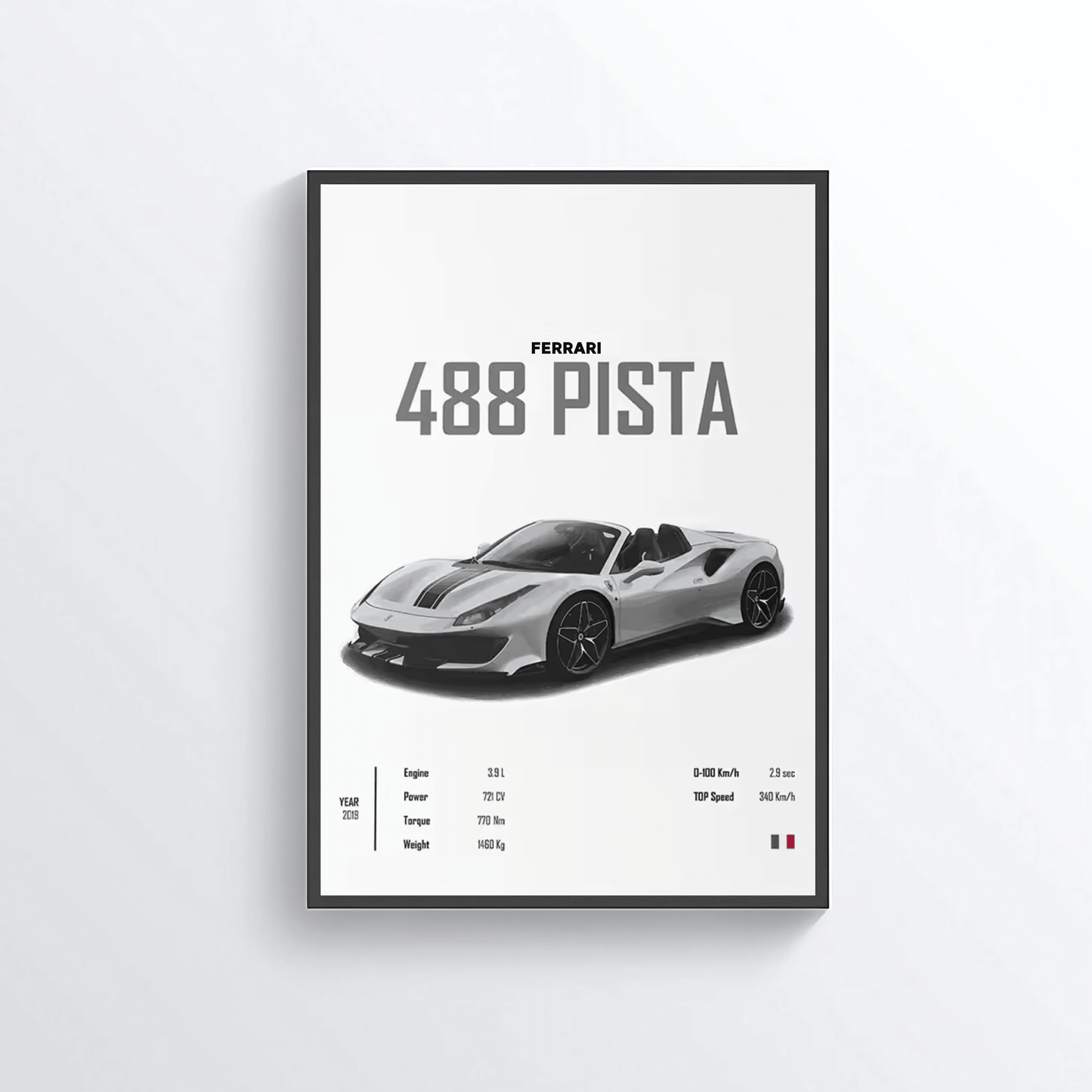 Ferrari 488 Pista colored