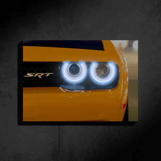 Neon Dodge Challenger SRT Hellcat