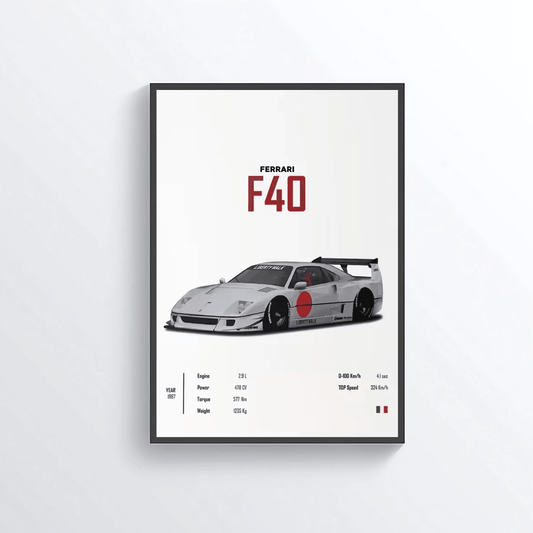 Ferrari F40 colored