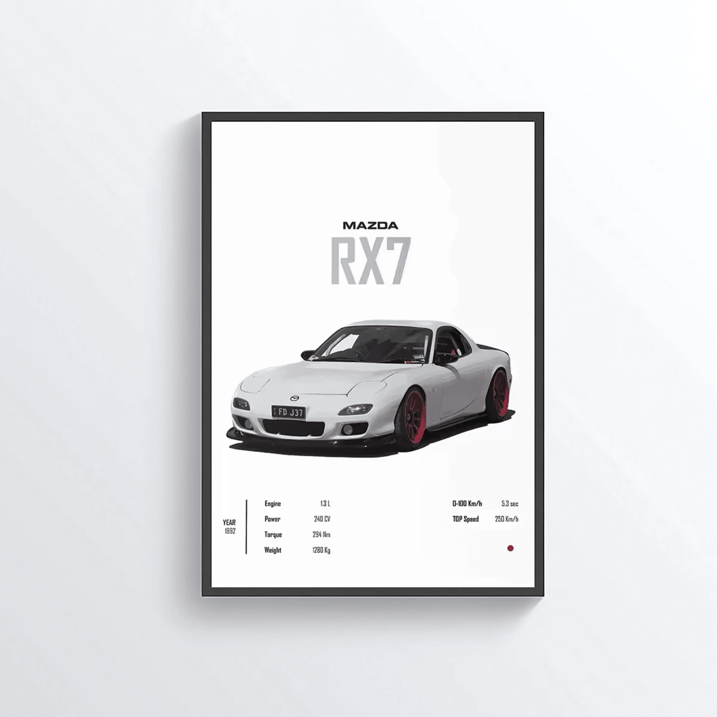 Mazda RX7 1992 colored