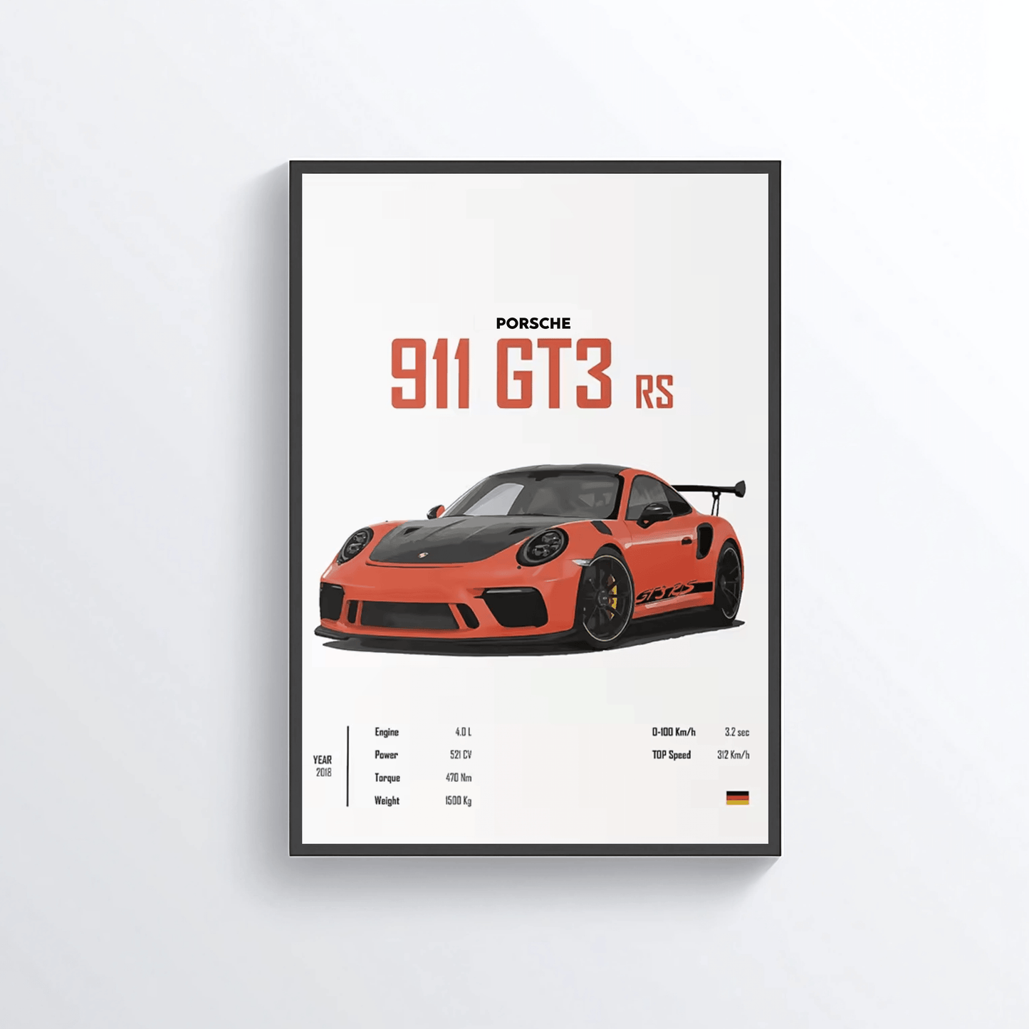 Porsche 911 GT3 RS colored