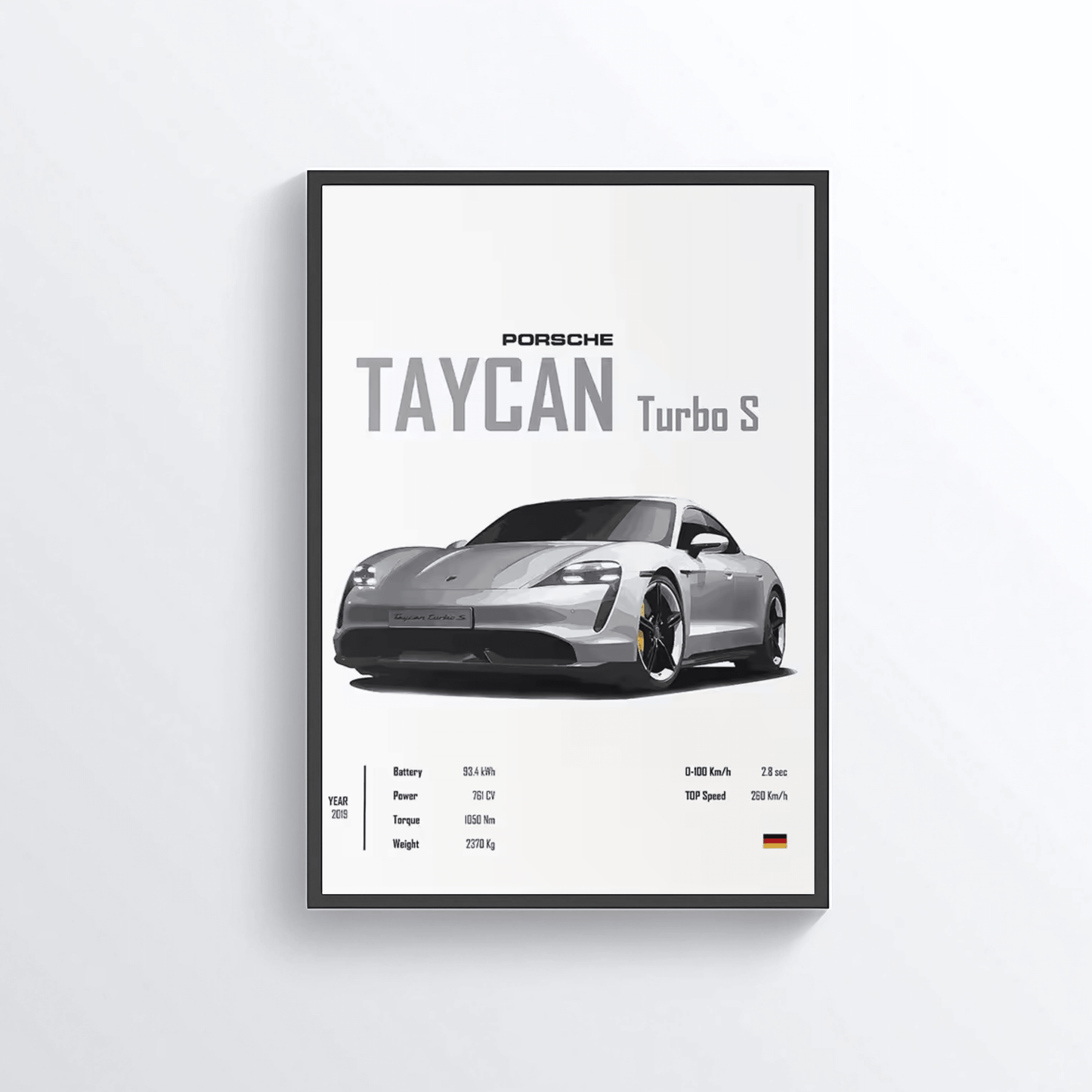 Porsche Taycan Turbo S colored