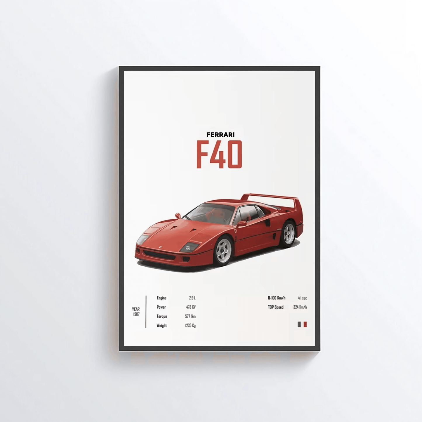 Ferrari F40 colored
