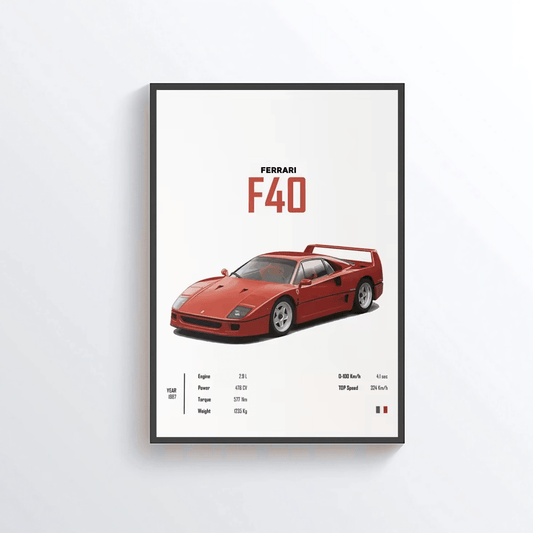Ferrari F40 colored